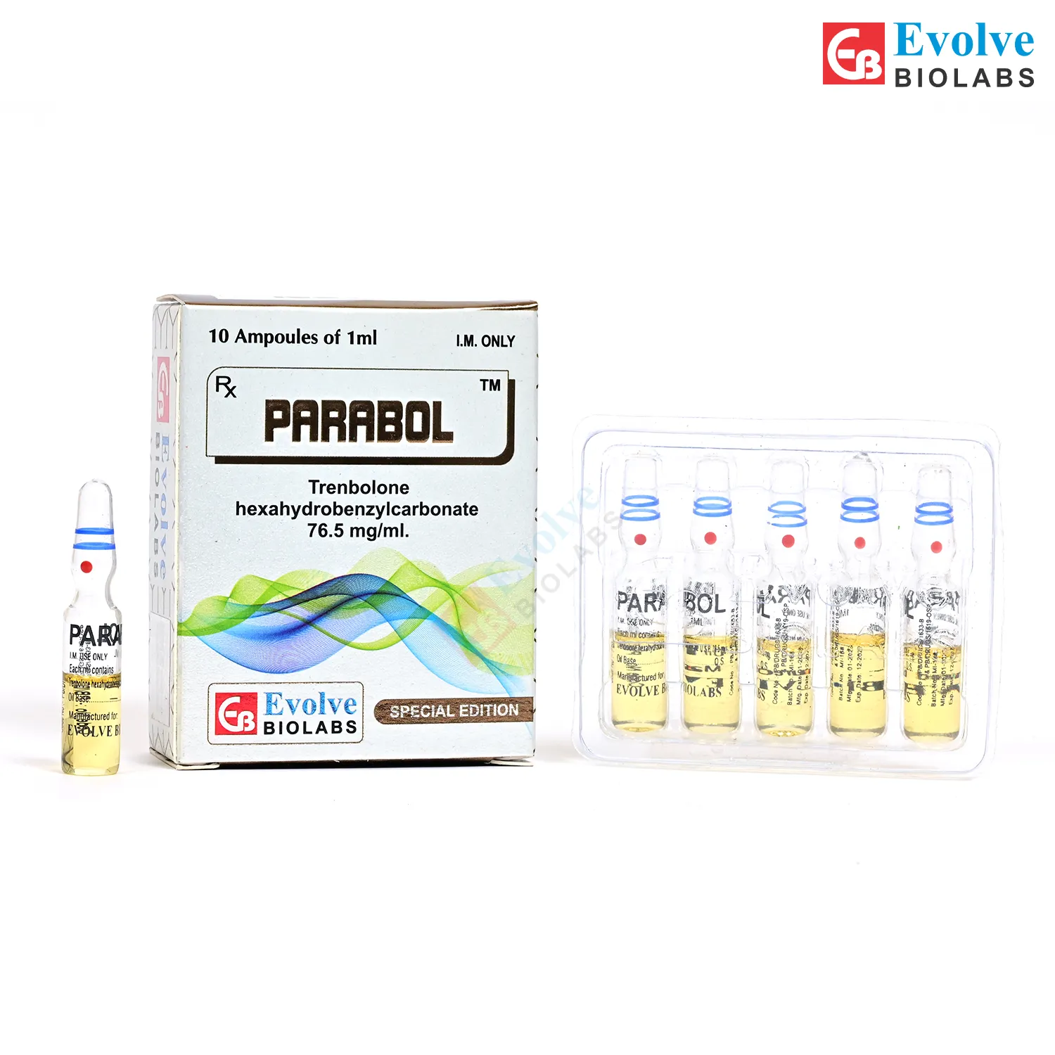 Parabol – Trenbolone Hexahydrobenzylcarbonate 76.5mg/ml – 10 Ampoules of 1ml