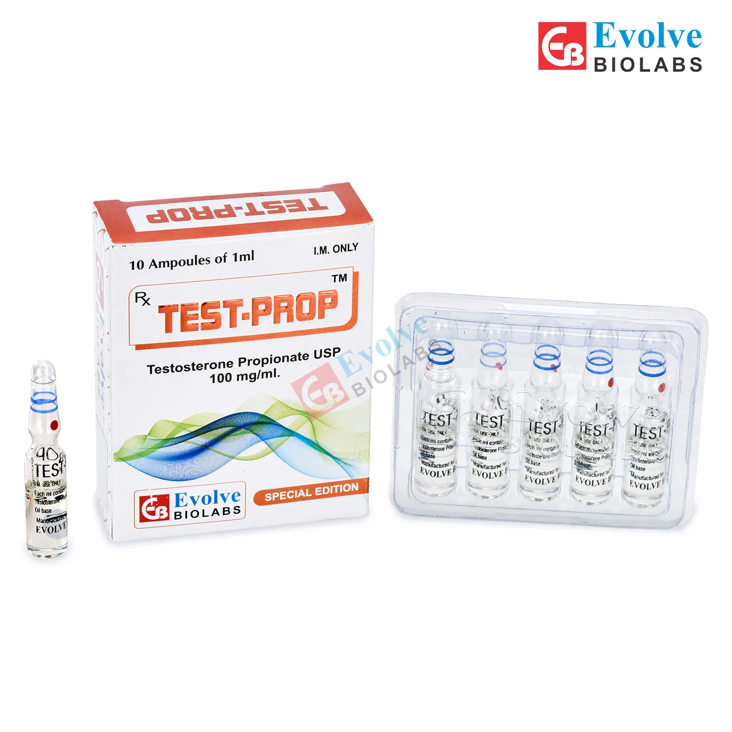 Test-Prop – Testosterone Propionate USP 100mg/ml – 10 Ampoules of 1ml