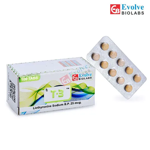T-3 – Liothyronine Sodium B.P. 25mcg – 100 Tabs
