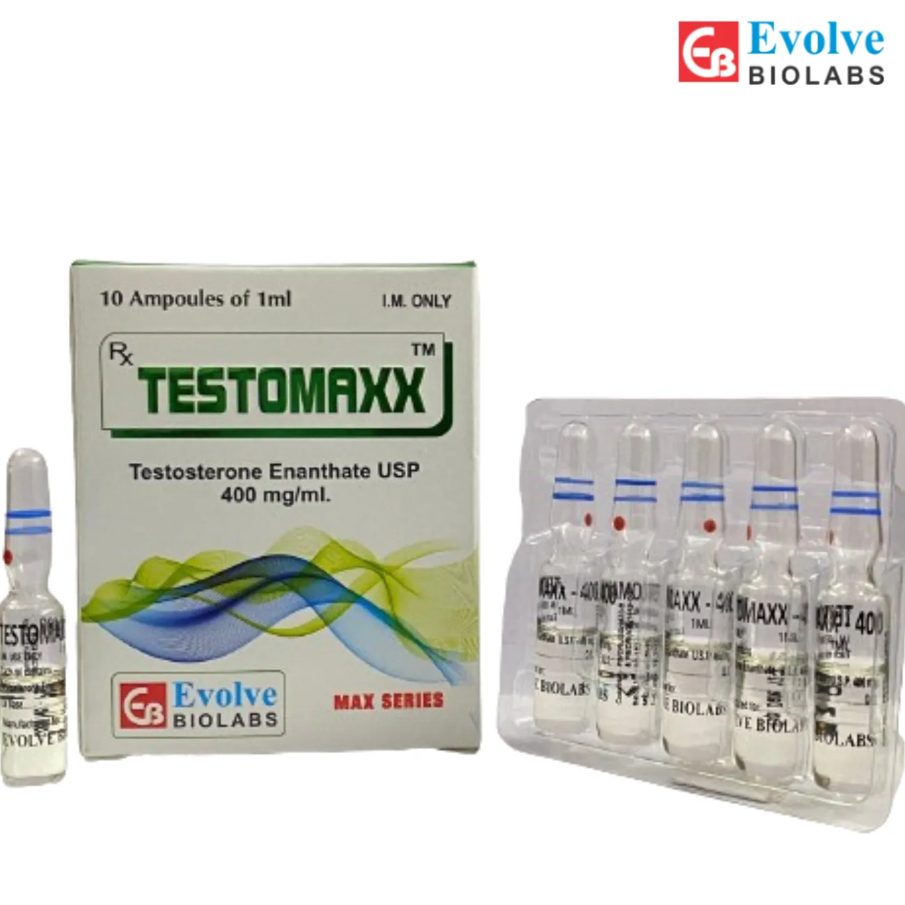 Testomaxx – Testosterone Enanthate USP 400mg/ml – 10 Ampoules of 1ml
